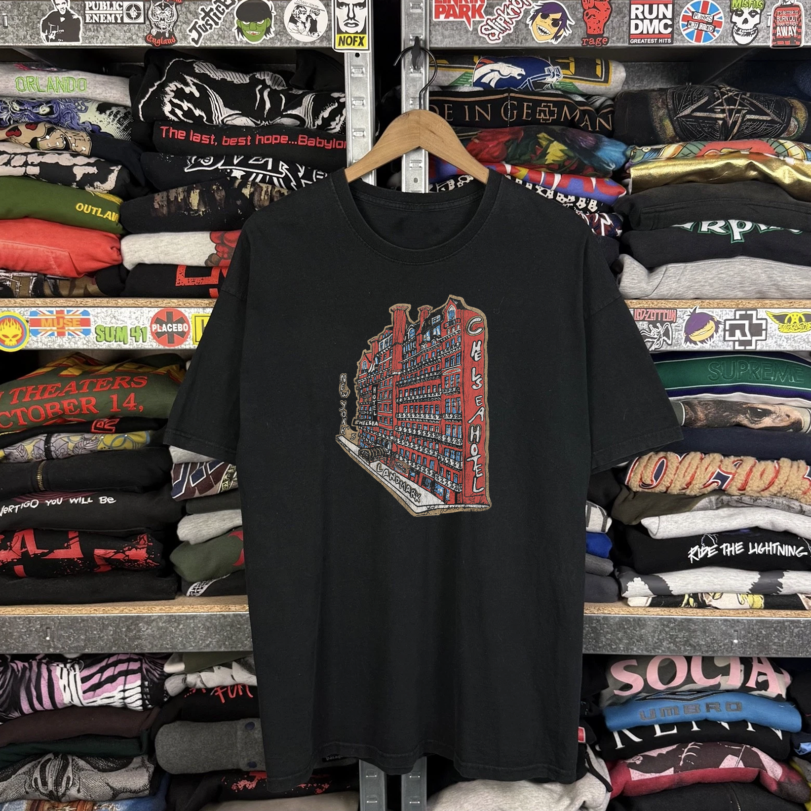 Rare Hotel Chelsea Landmark Washed Black Tee