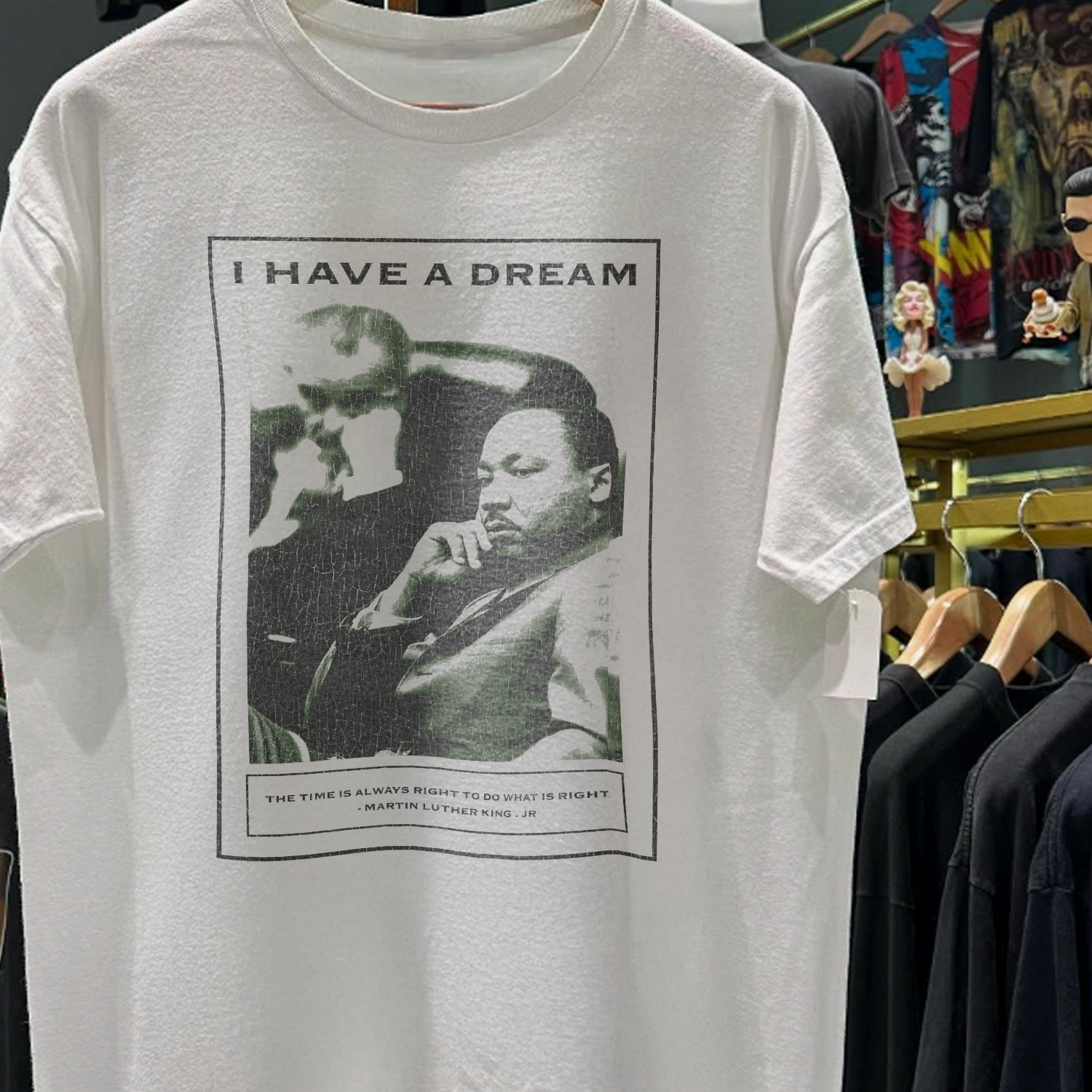 Y2K I HAVE A DREAM 'MLK JR.' RARE WASHED WHITE T-SHIRT