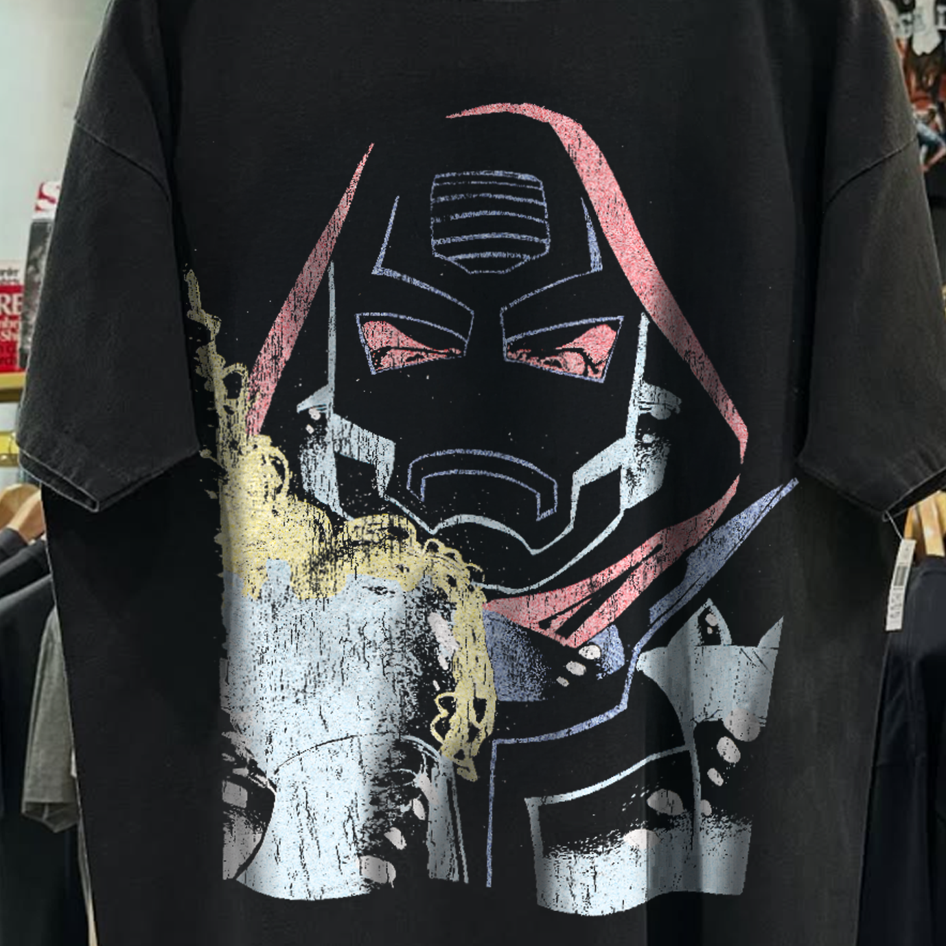 1995 DR. DOOM ULTRA RARE WASHED BLACK T-SHIRT