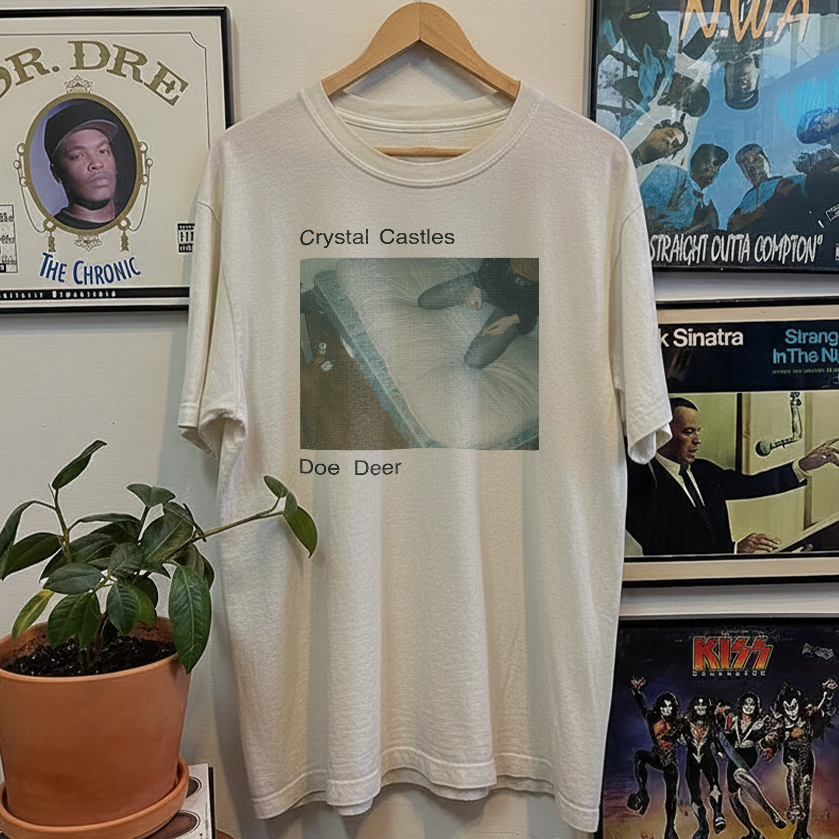 2010 Crystal Castles Doe Deer Washed White Tee