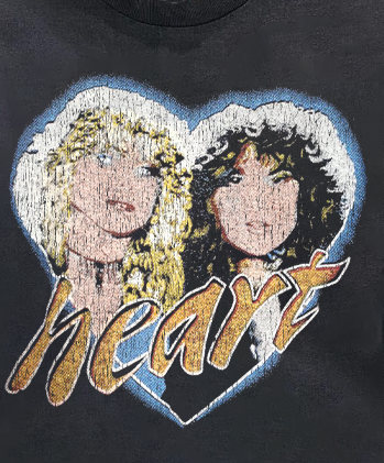 HEART BAND WASHED VINTAGE TEE - WORN BY ROSE FROM BLACKPINK