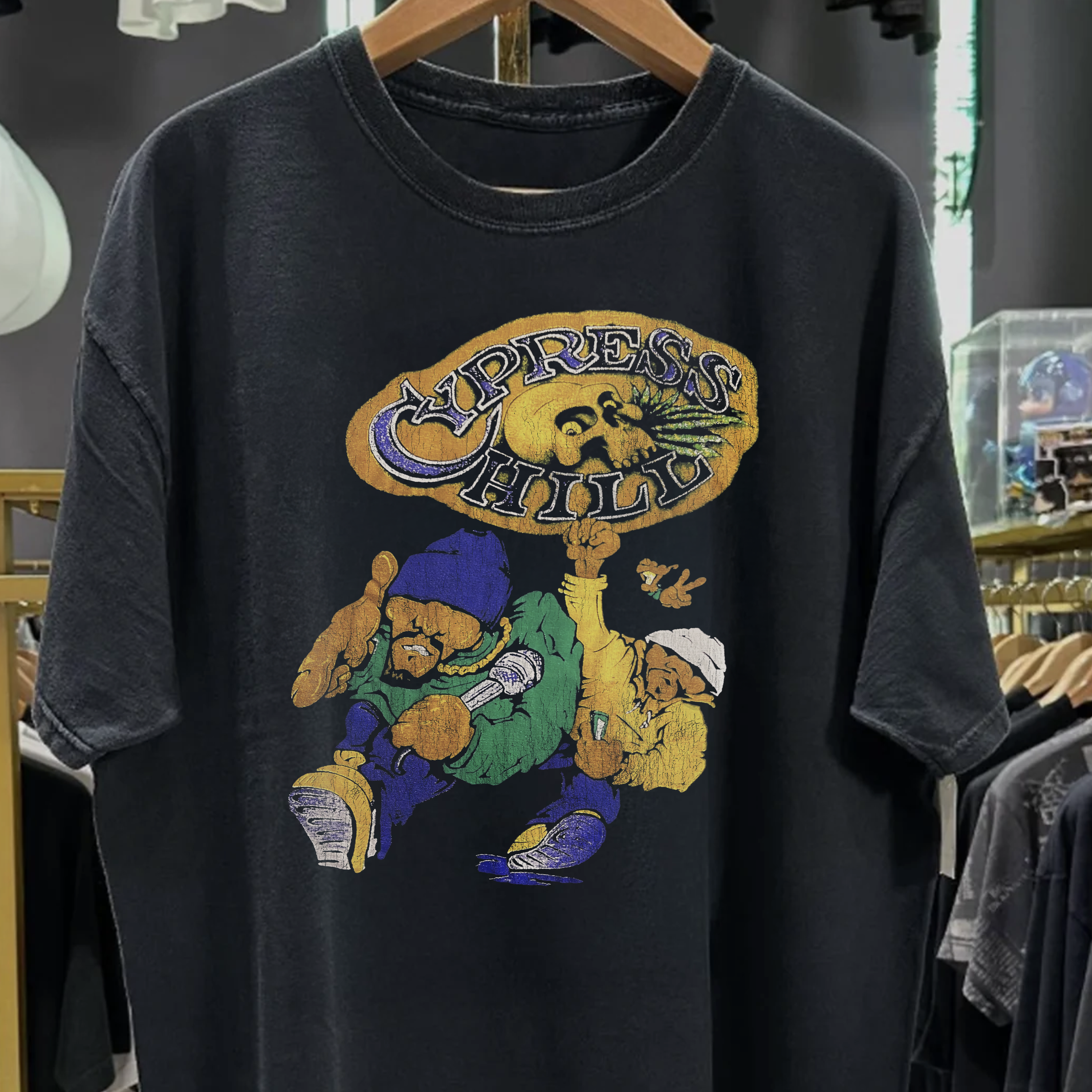 90s CYPRESS HILL WASHED BLACK TEE