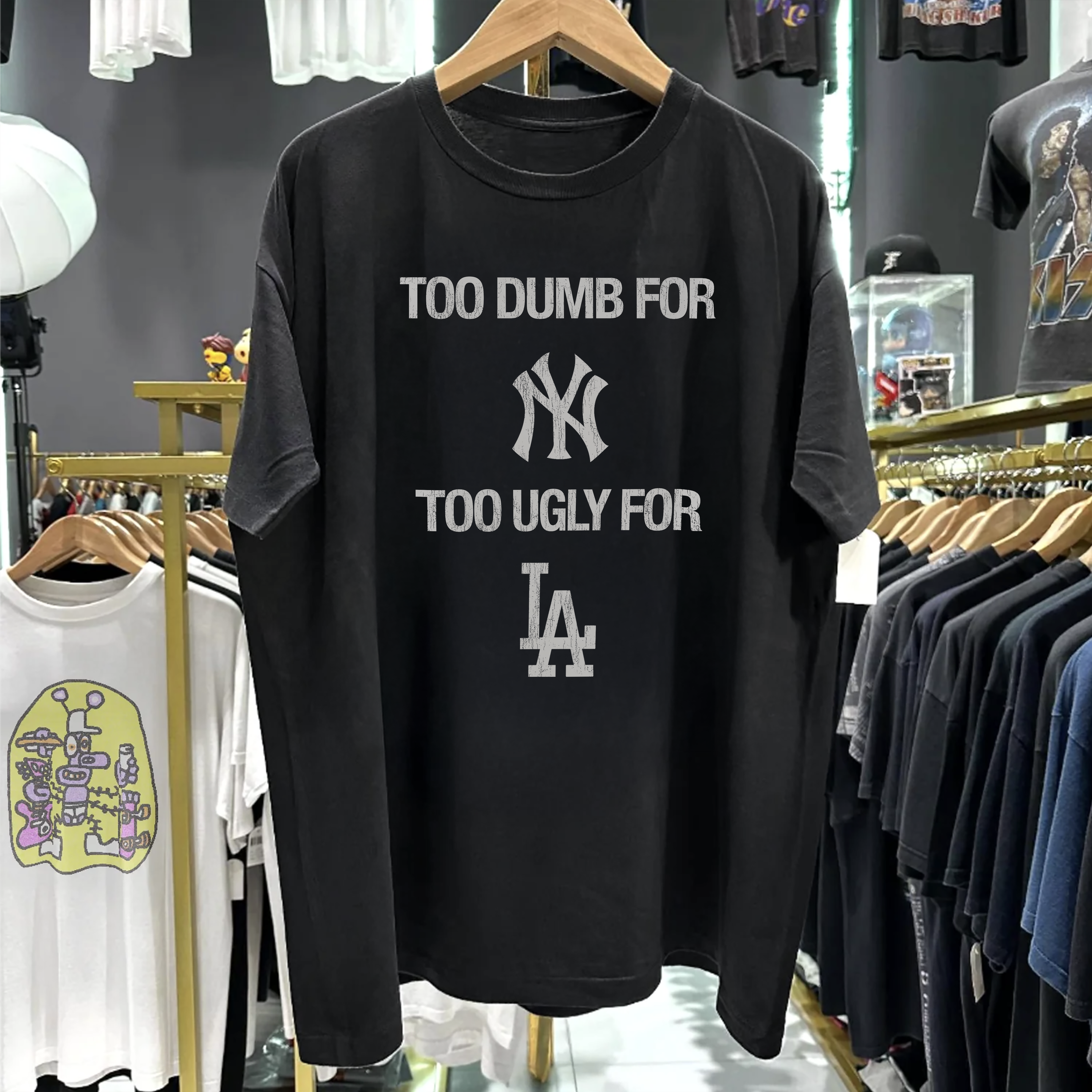 RARE TOO DUMB TOO UGLY WASHED BLACK TEE