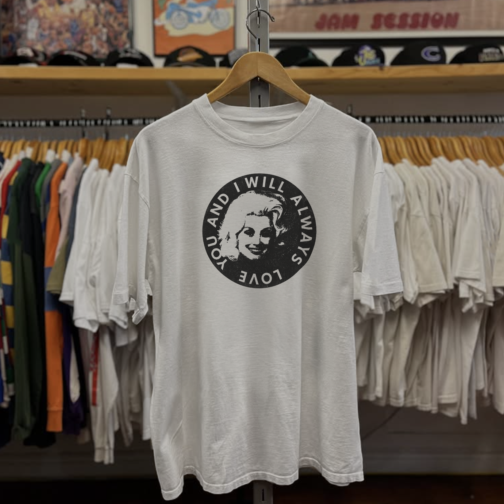 Rare Dolly I will Always Love You Washed White Tee
