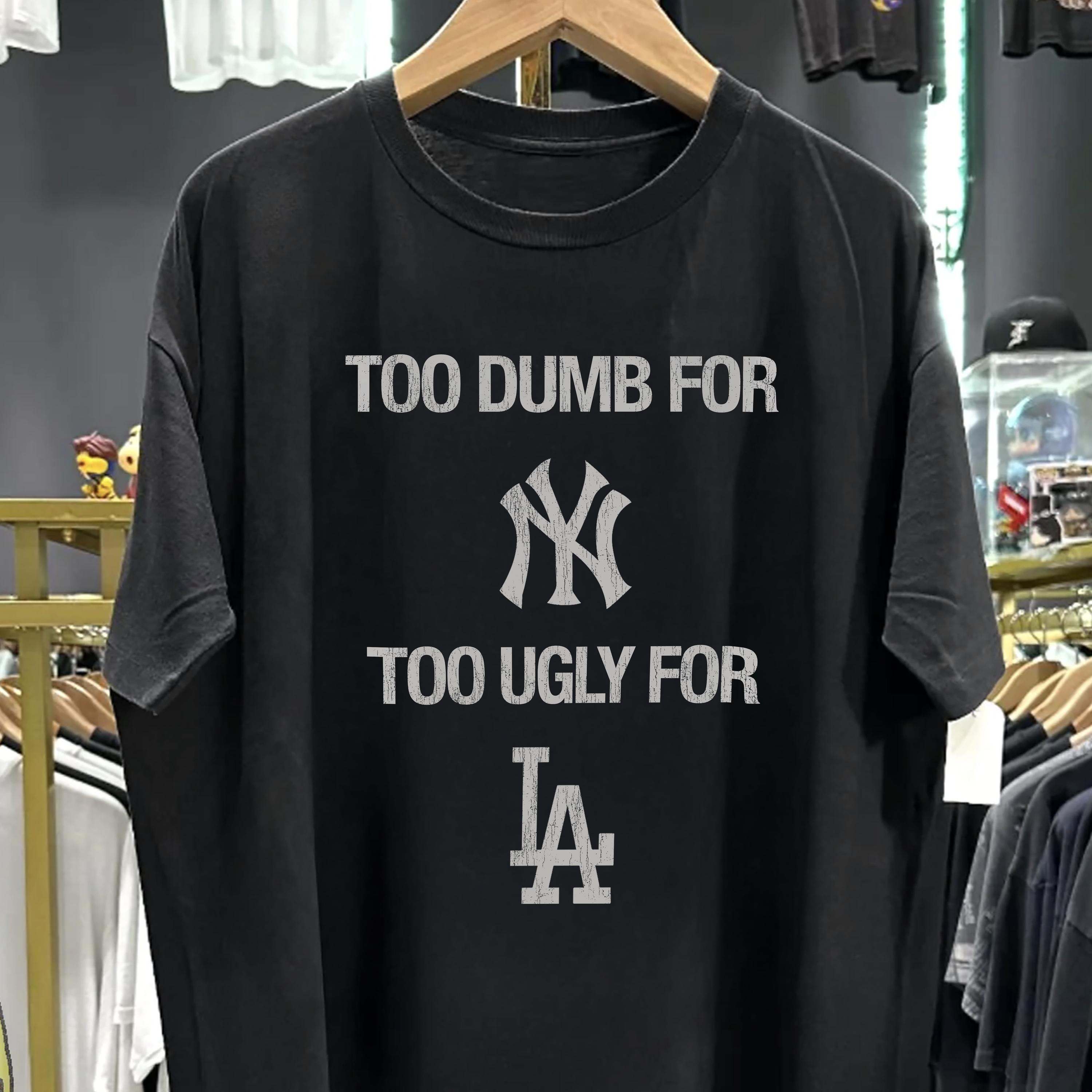 RARE TOO DUMB TOO UGLY WASHED BLACK TEE