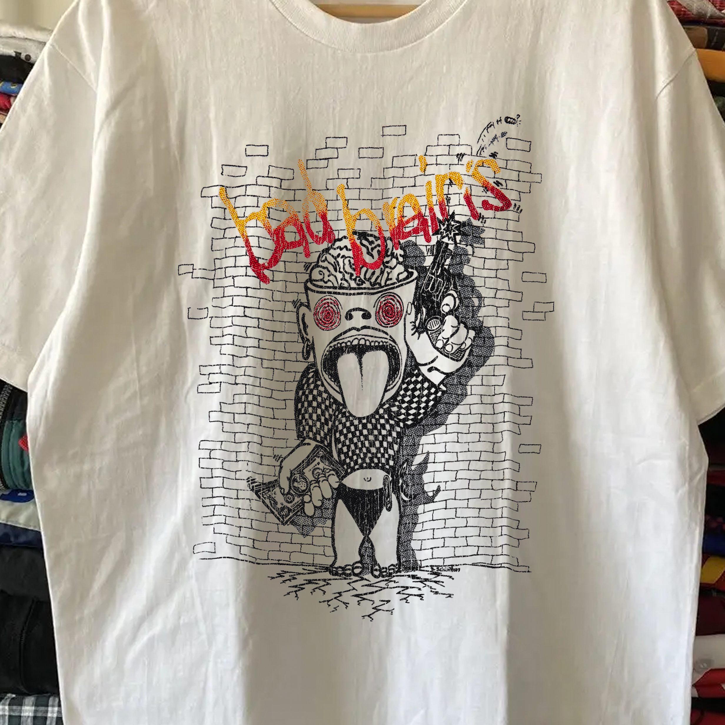 Rare Bad Brains Washed White Tee