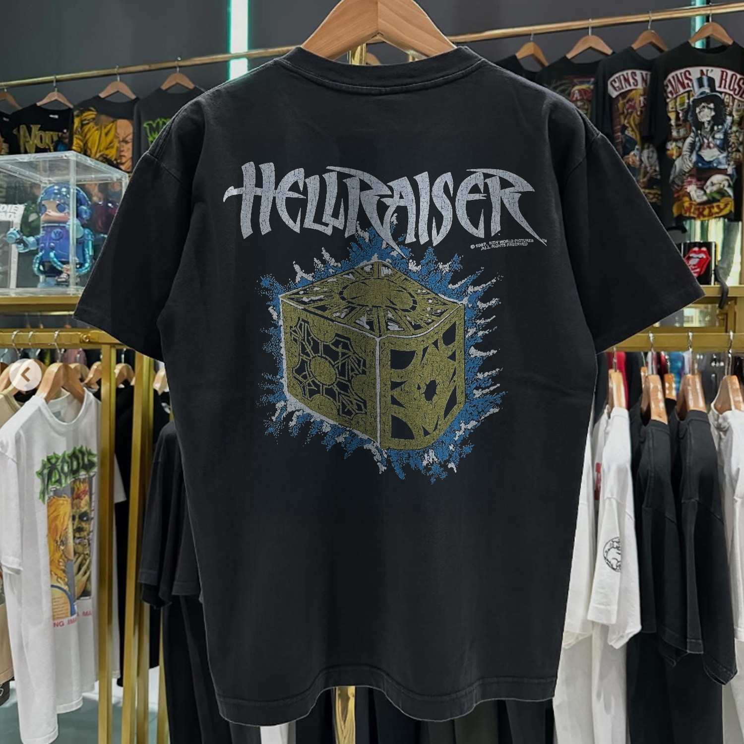 87' HELLRAISER PROMO RARE WASHED BLACK T-SHIRT