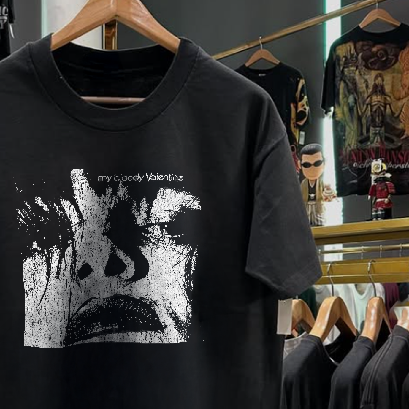 1995 MY BL00DY VALENTINE SEMINAL EP RARE WASHED BLCK T-SHIRT