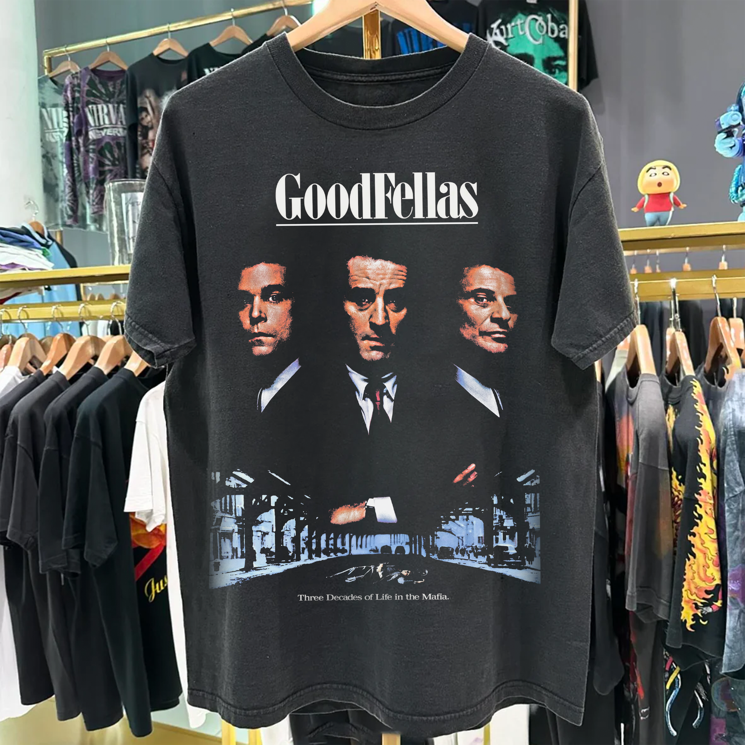 GOODFELLAS WASHED BLACK TSHIRT