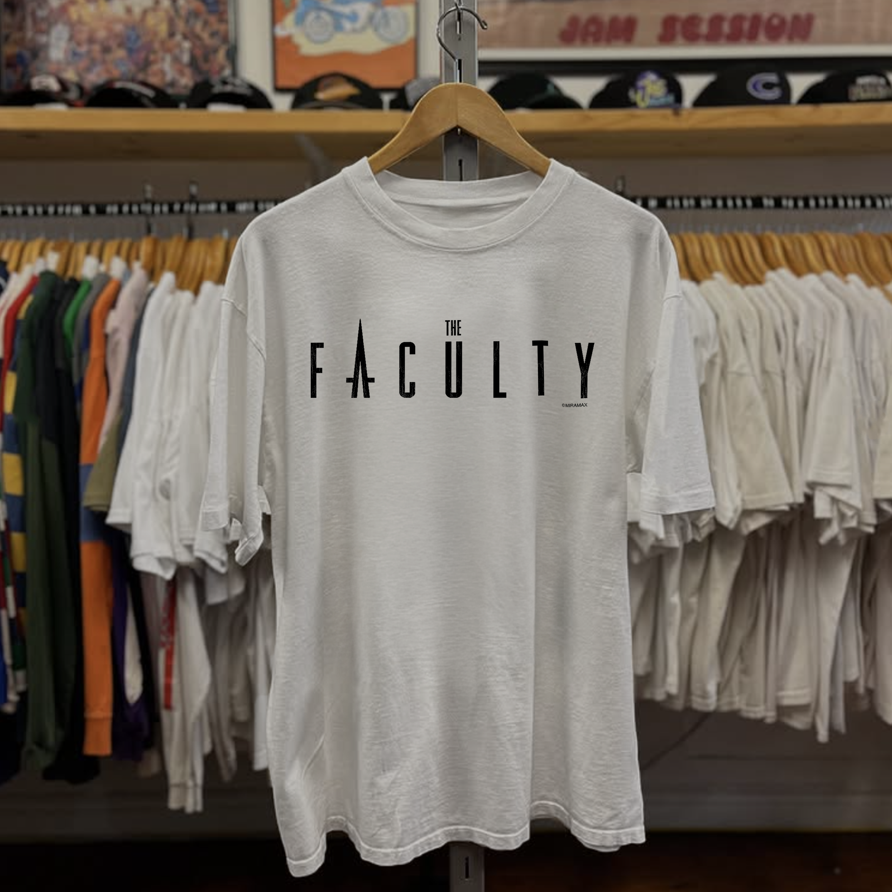 1998 THE FACULTY MOVIE PROMO WASHED WHITE TEE