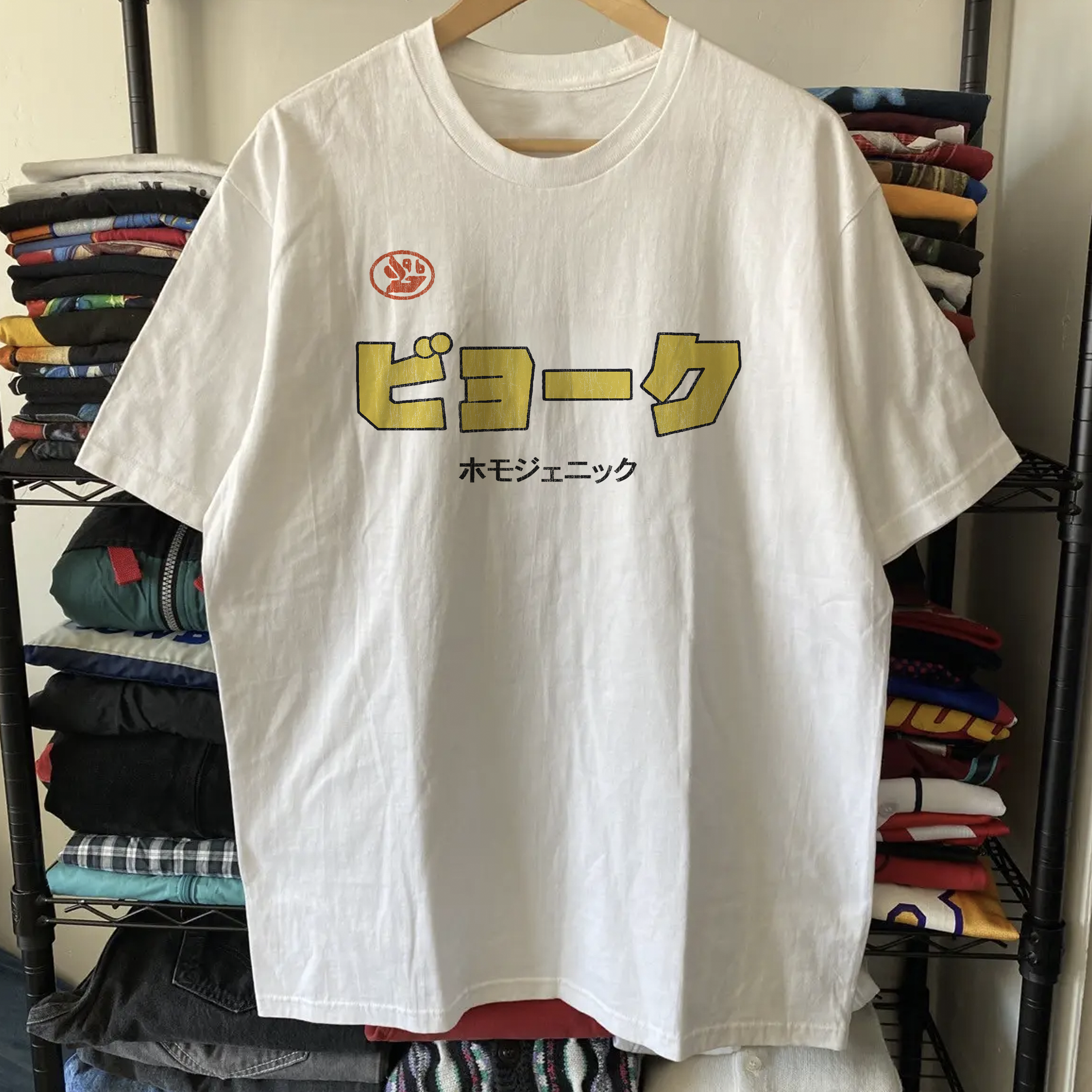 RARE BJ0RK HOMOGENIC WASHED WHITE TEE