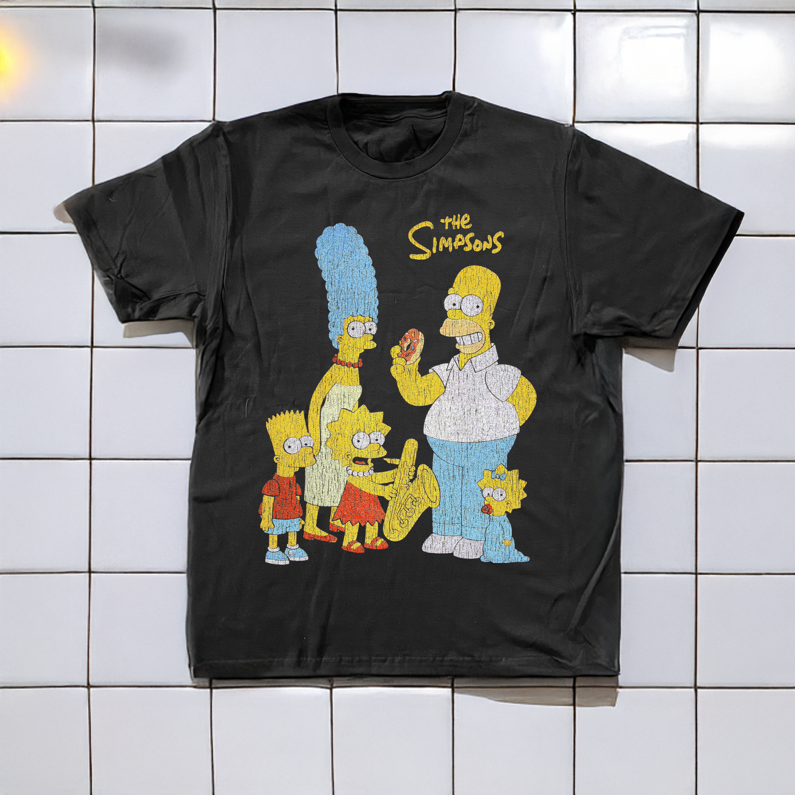 '93 THE SIMPSONS BLACK WASHED T-SHIRT