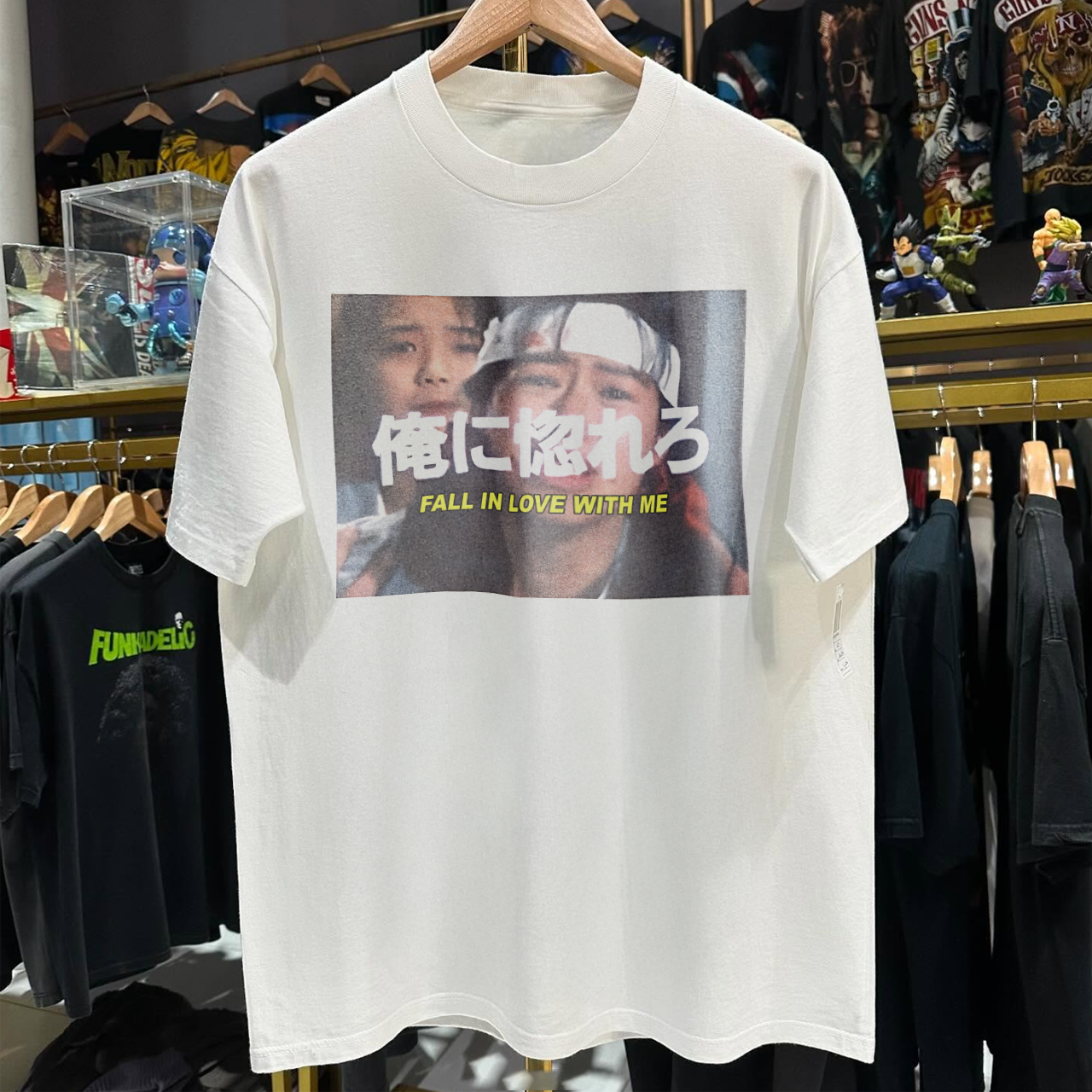 FALL IN LOVE WITH ME RARE WHITE T-SHIRT