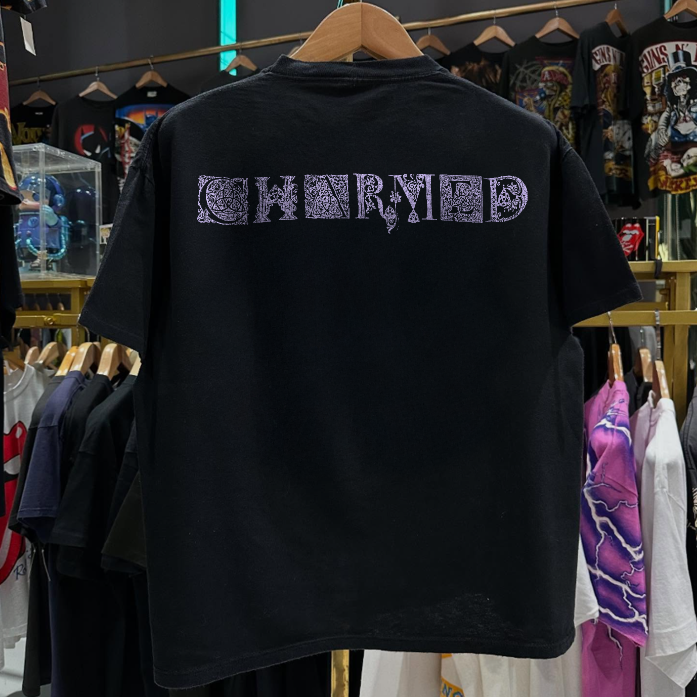 2002 CHARMED PROMO RARE WASHED BLACK T-SHIRT