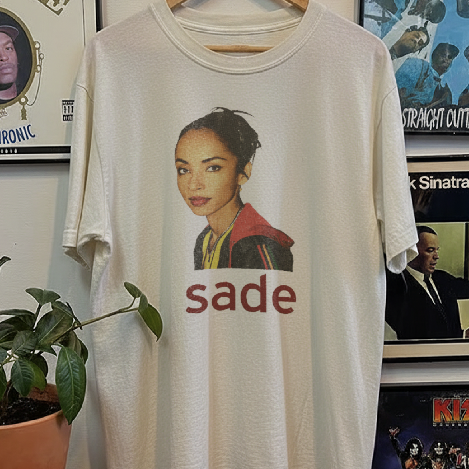 Rare Sade Lovers Rock Portrait Washed White Tee