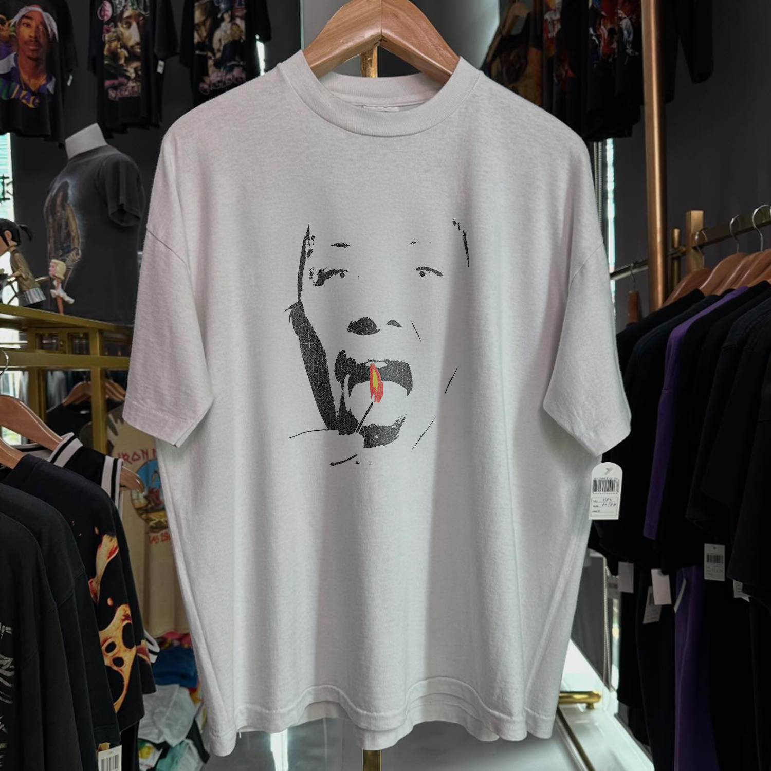 1999 FIONA APPLE 'FAST AS YOU CAN' RARE WASHED WHITE T-SHIRT