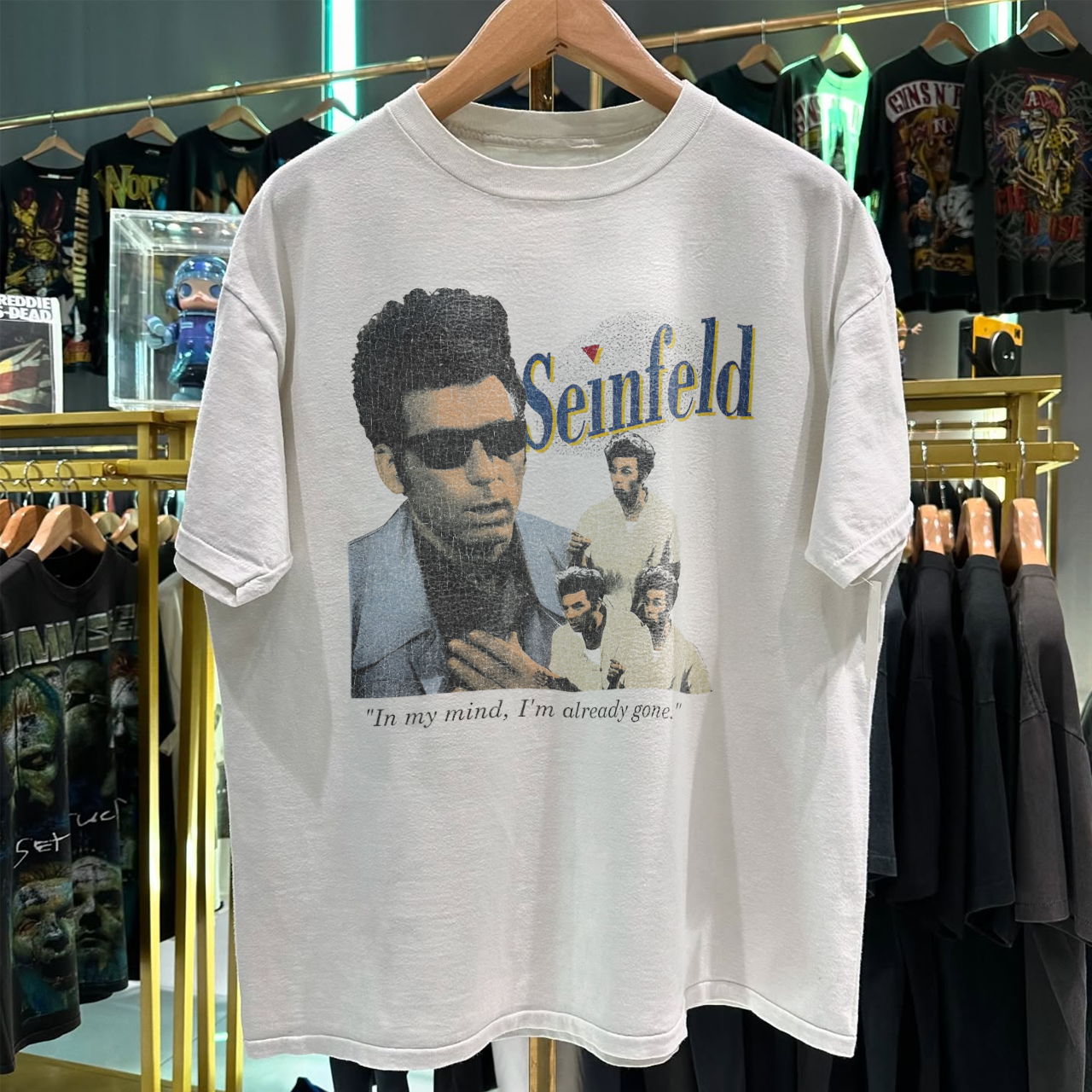 1993 KRAMER SEINFELD RARE WASHED WHITE T-SHIRT