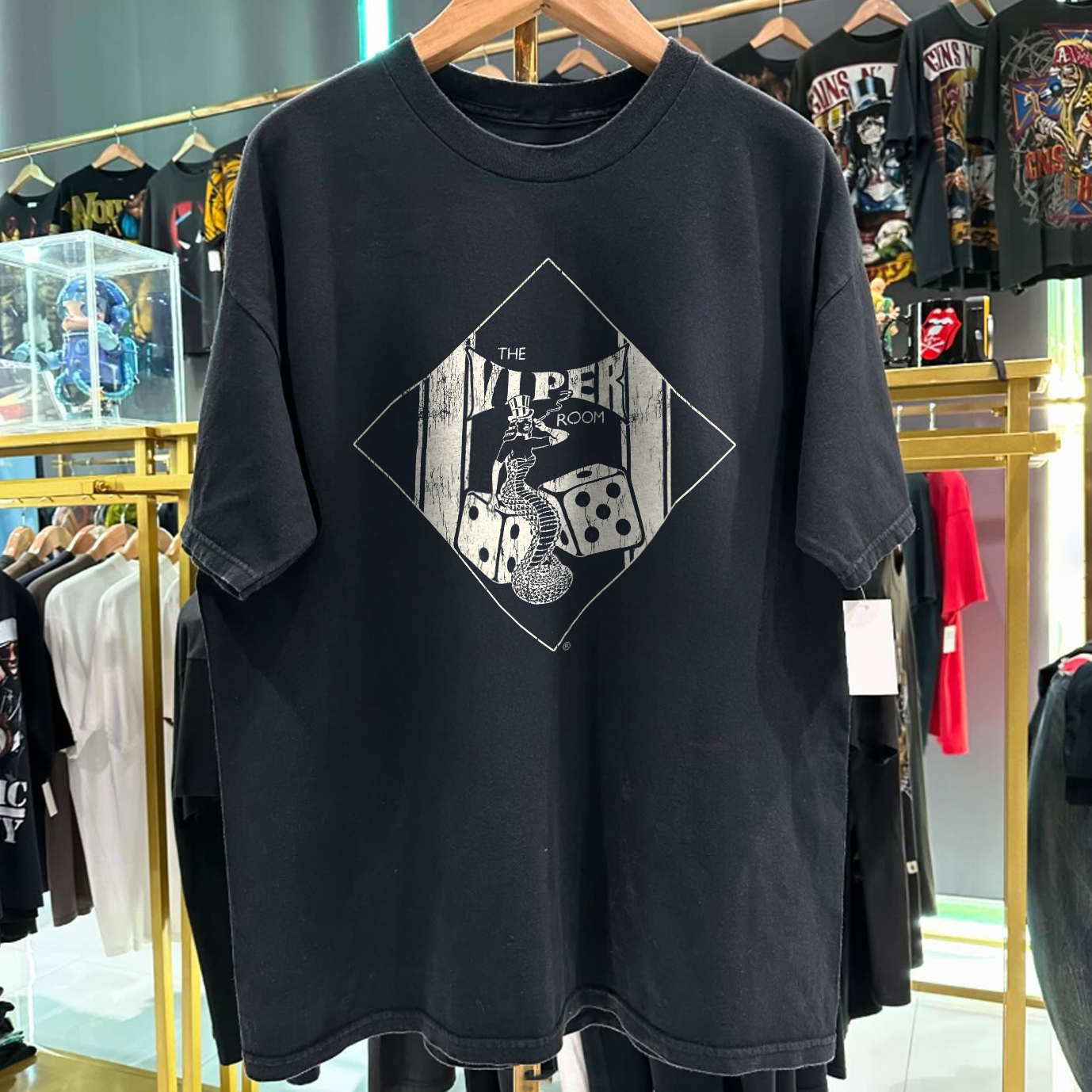 1993 THE VIPER ROOM RARE WASHED BLACK T-SHIRT