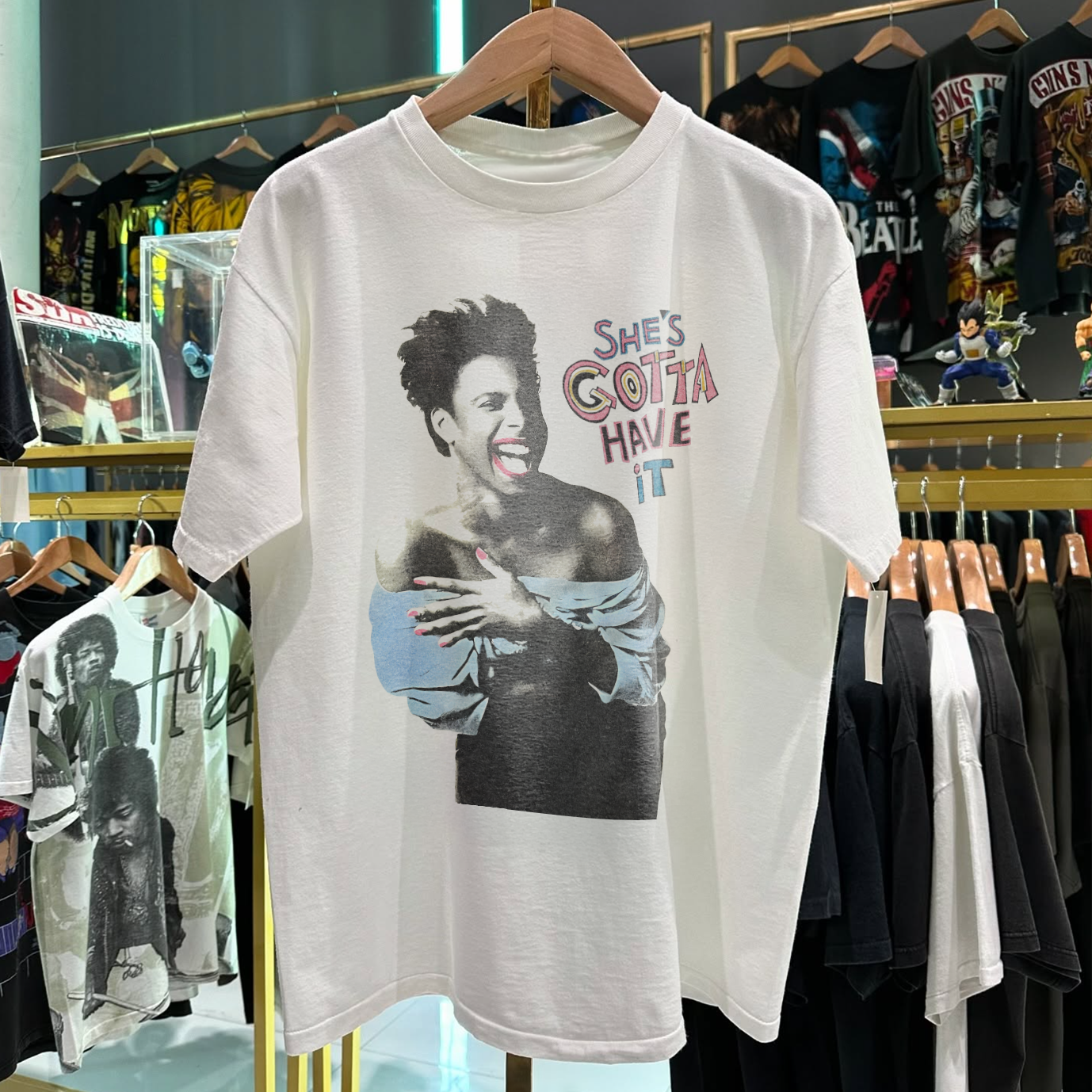 1986 SPIKE LEE 'SHE'S G0TTA HAVE IT" RARE WASHED WHITE T-SHIRT