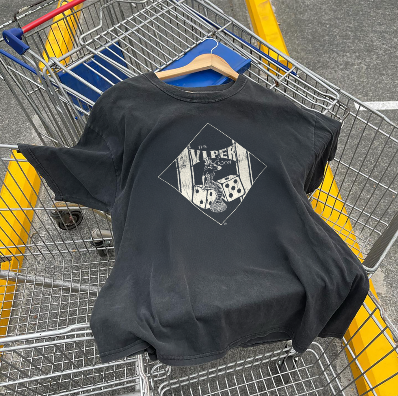 1993 THE VIPER ROOM RARE WASHED BLACK T-SHIRT