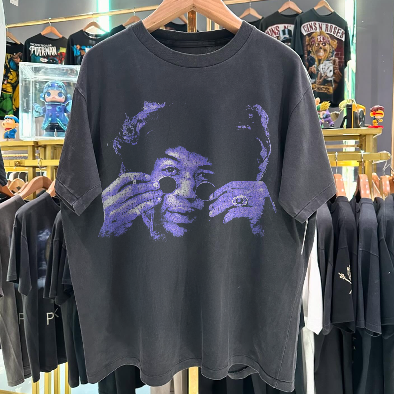 1994 JIMI HENDRIX RARE WASHED BLACK T-SHIRT