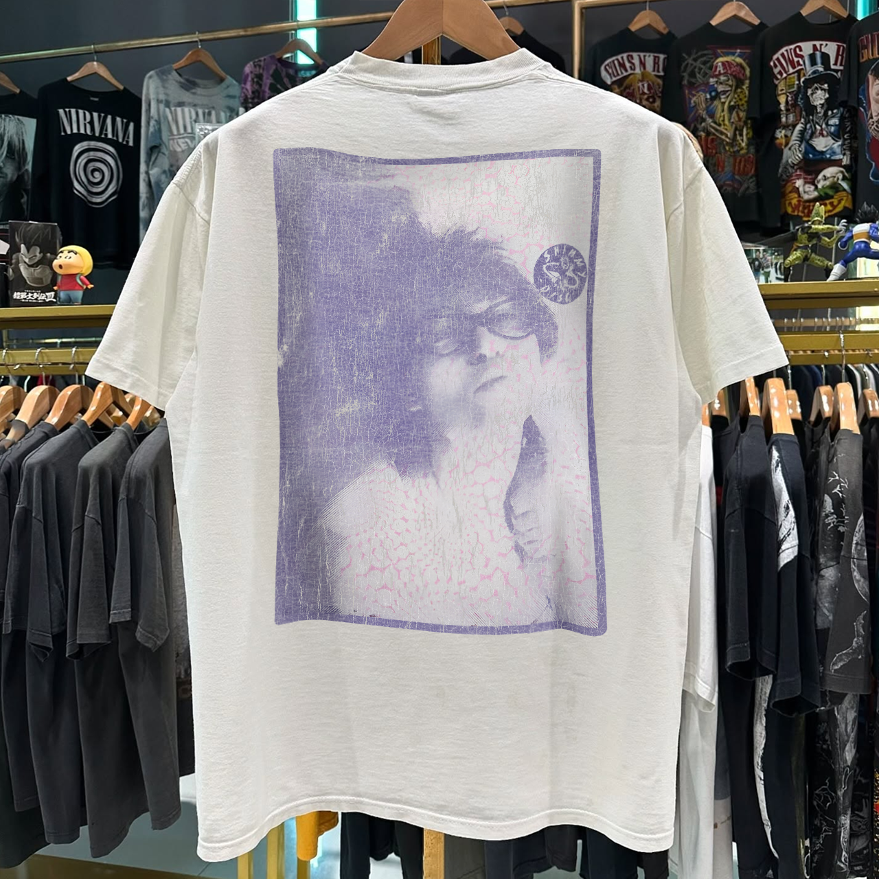 1988 B0NGWATER D0UBLE BUMMER (TANNIS R00T) GRAIL WASHED WHITE T-SHIRT