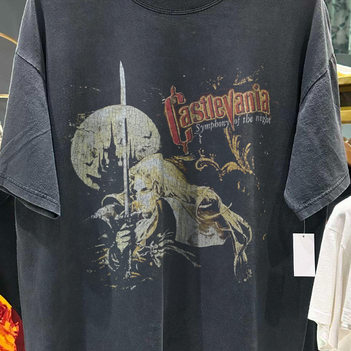 1997 CASTLEVANIA 'SOTN' RARE WASHED BLACK T-SHIRT