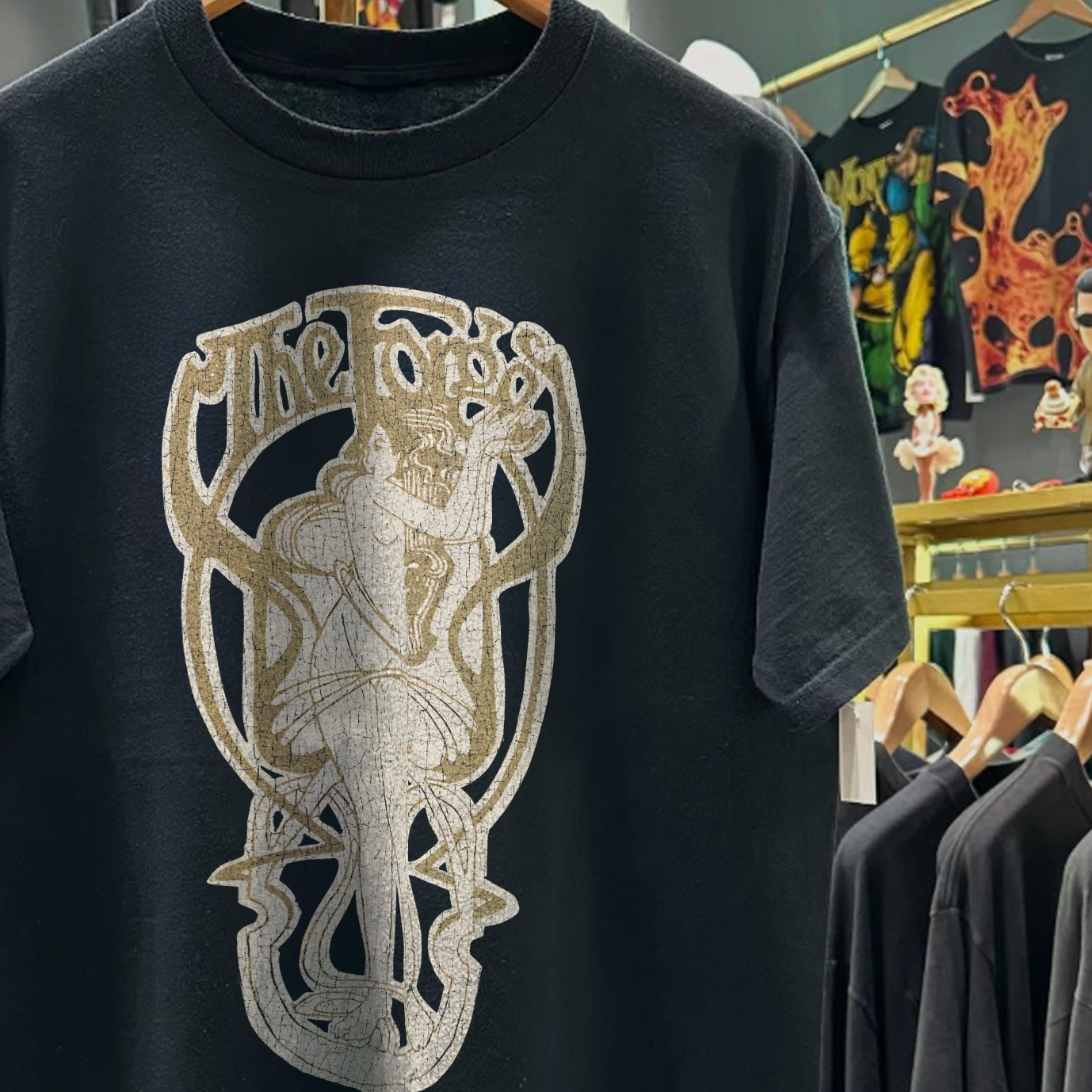 90s THE FORGE RESTAURANT MIAMI RARE WASHED BLACK T-SHIRT