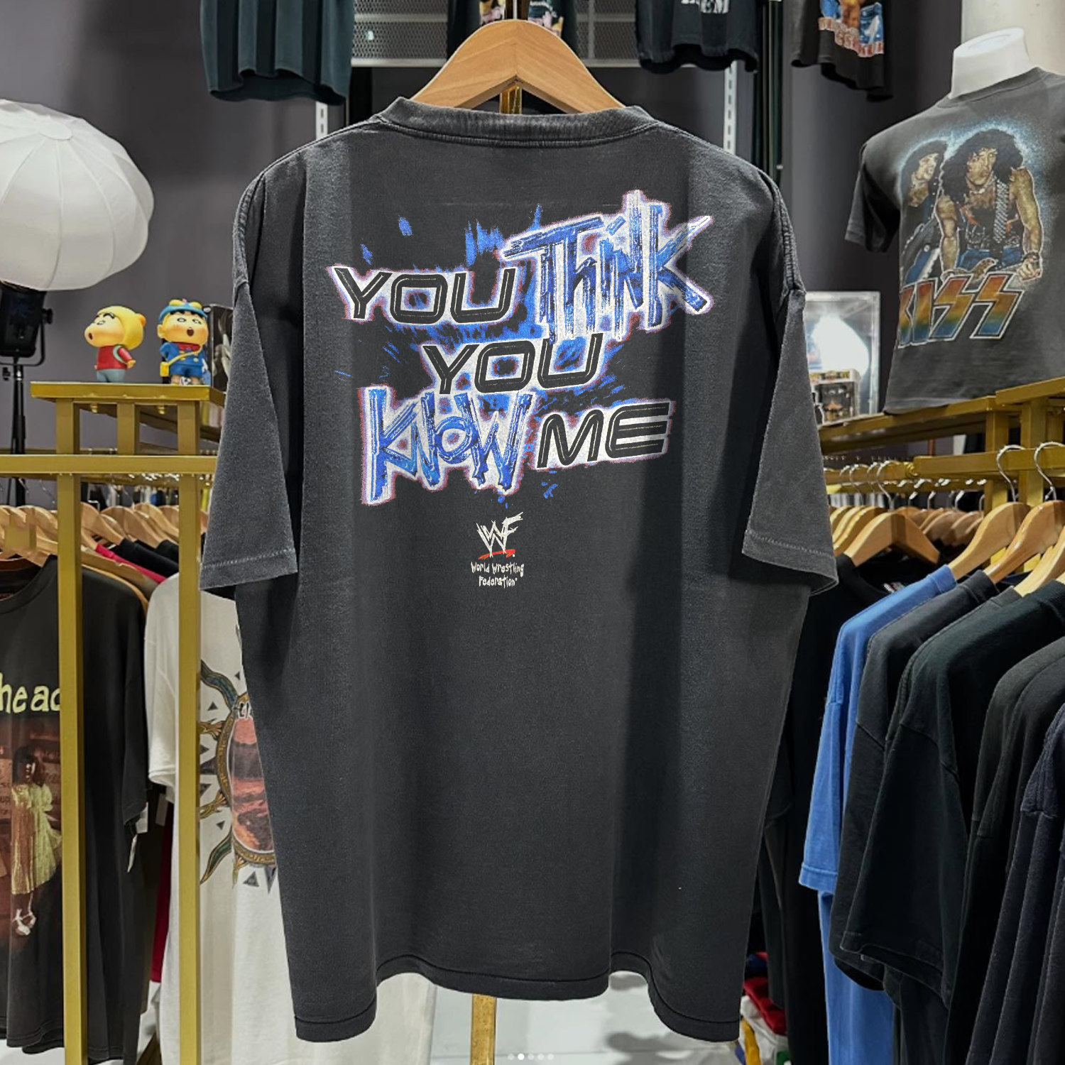 Y2K EDGE 'YOU THINK YOU KNOW ME' RARE WASHED BLACK T-SHIRT