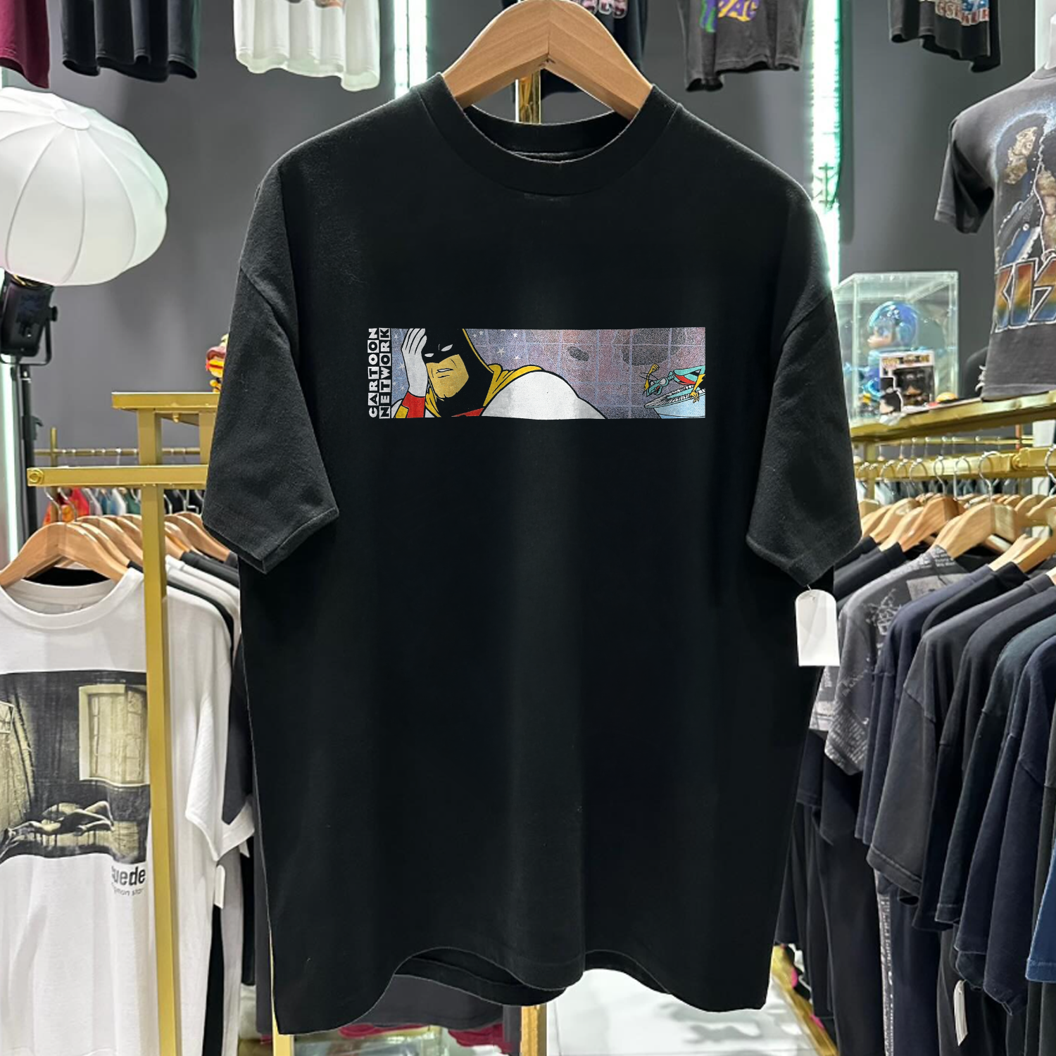 1998 SPACE GHOST 'COAST TO COAST' RARE WASHED BLACK T-SHIRT