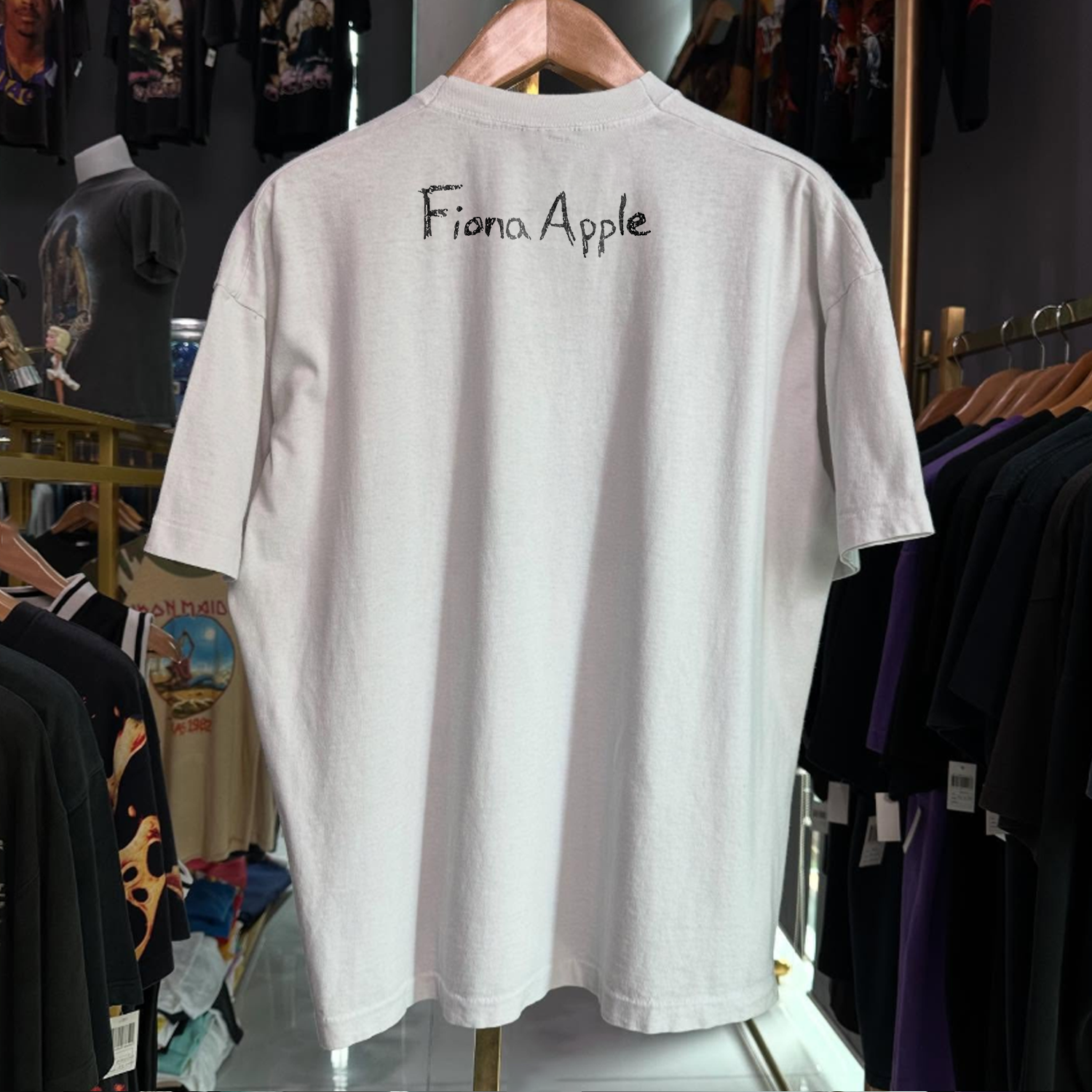 1999 FIONA APPLE 'FAST AS YOU CAN' RARE WASHED WHITE T-SHIRT