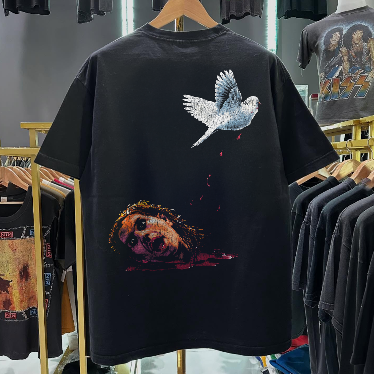 1994 OZZY 'DOVES REVENGE' RARE WASHED BLACK T-SHIRT