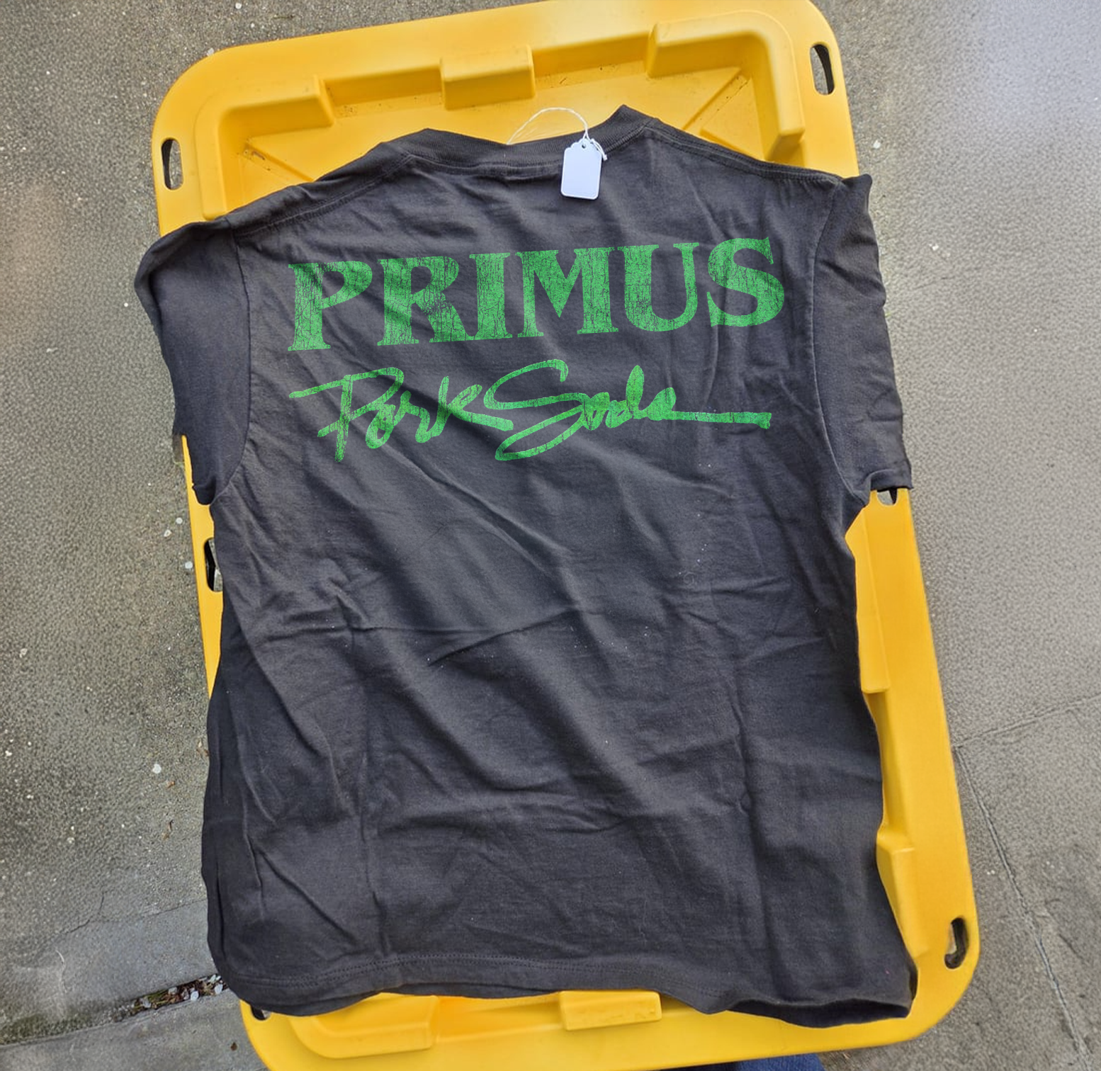 90s PRIMUS 'PORK SODA' RARE WASHED BLACK T-SHIRT