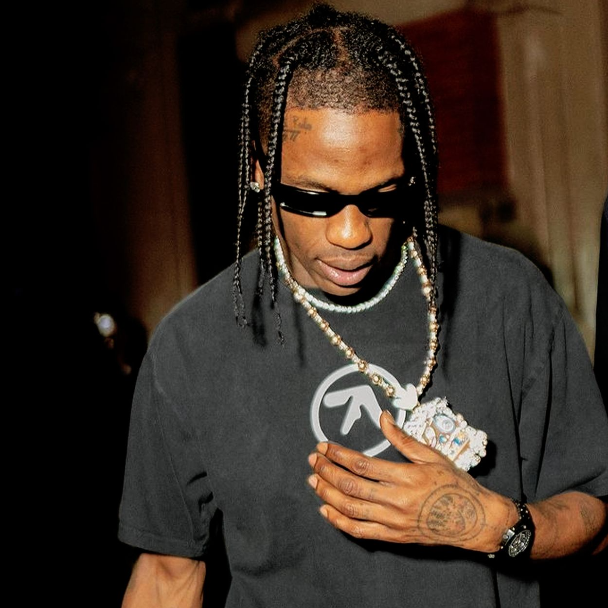 AP3X TWIN MID 00'S GRAIL VINTAGE WASHED BLACK T-SHIRT