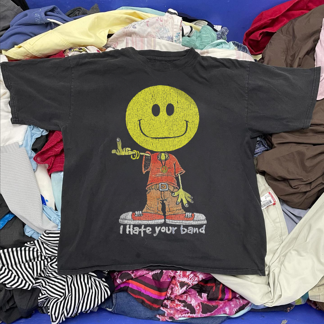 I HATE YOUR BAND - 1998 VINTAGE WASHED BLACK T-SHIRT