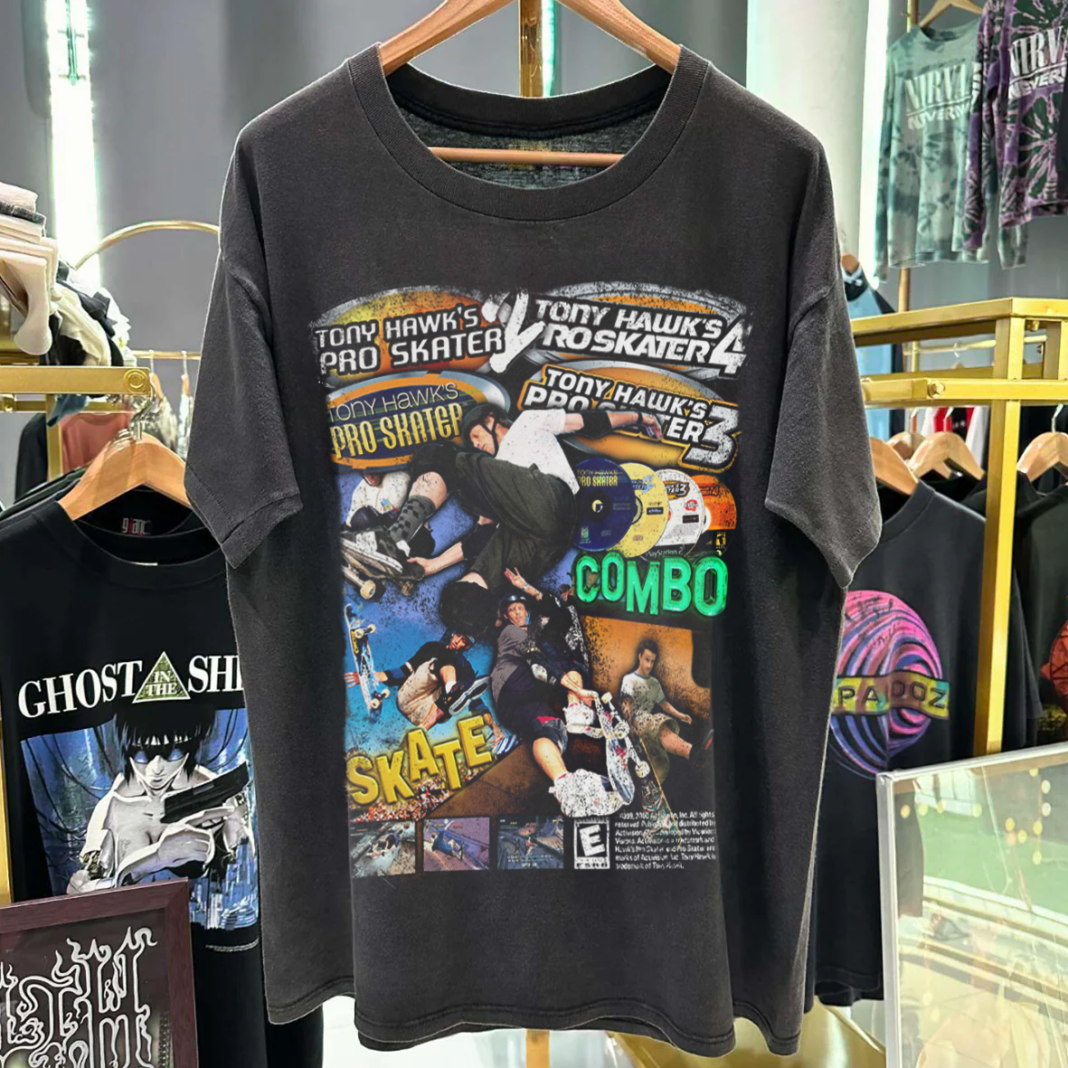 00s 'PRO SKATER' BLACK COLLAGE T-SHIRT