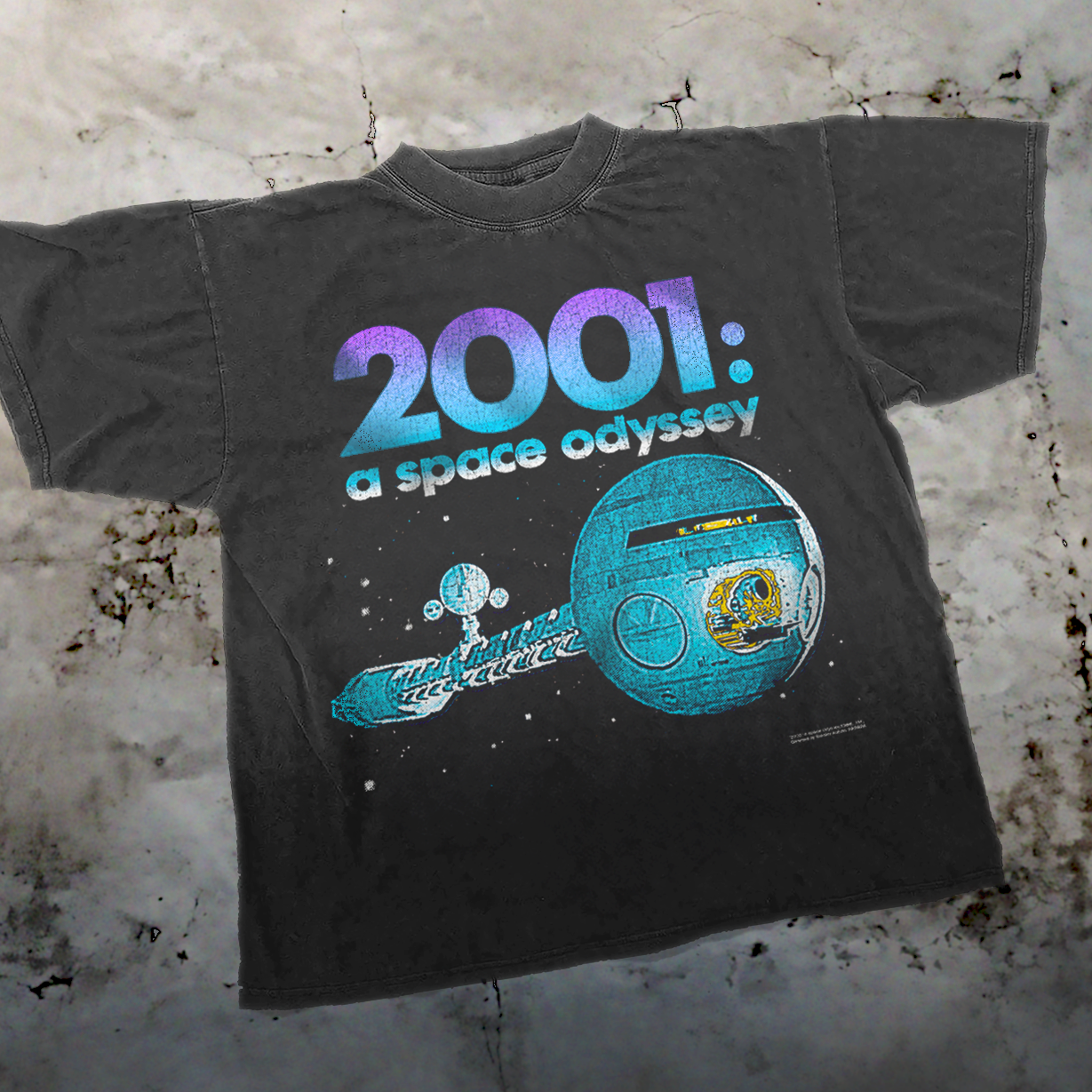 2OO1: A SPACE 0DESSEY - RARE 2001 PROMO WASHED BLACK T-SHIRT