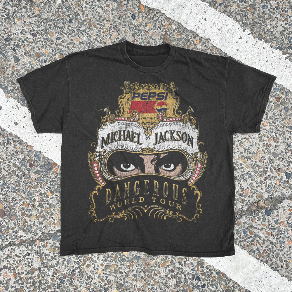 MJ'S DANGER0US  90'S - VINTAGE BLACK T-SHIRT