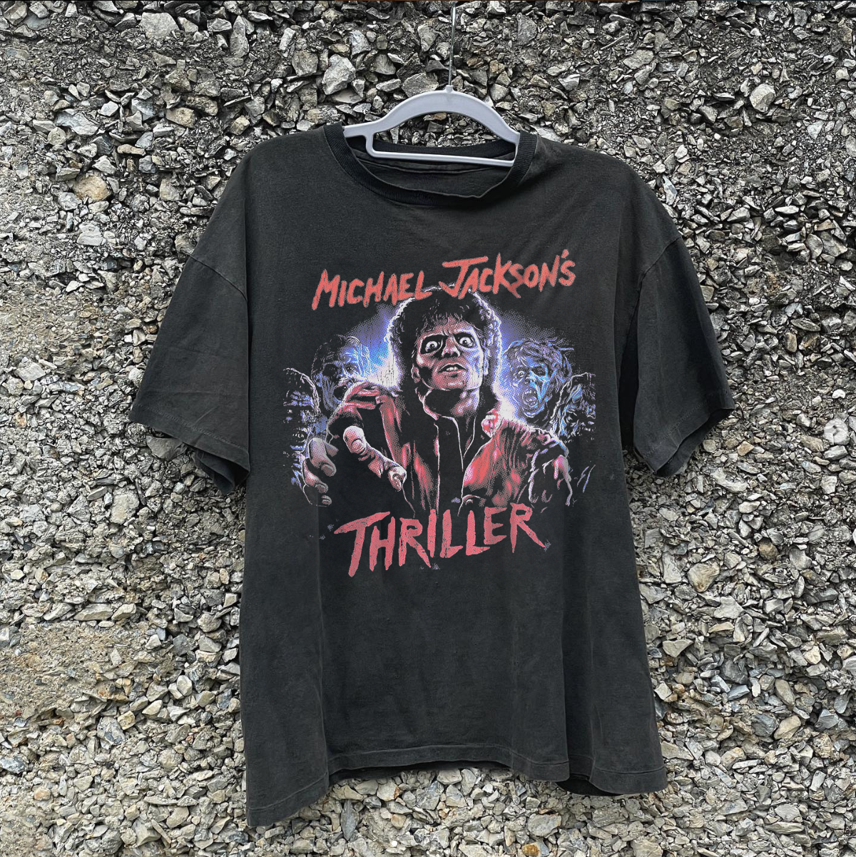 MJ'S THR1LLER  - VINTAGE BLACK TSHIRT