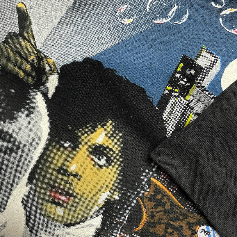 PRINCE - VINTAGE 1990'S WASHED BLACK T-SHIRT