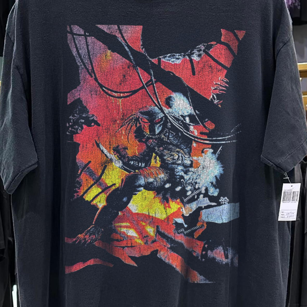 1997 PREDATOR COMIC EDITION RARE WASHED BLACK T-SHIRT