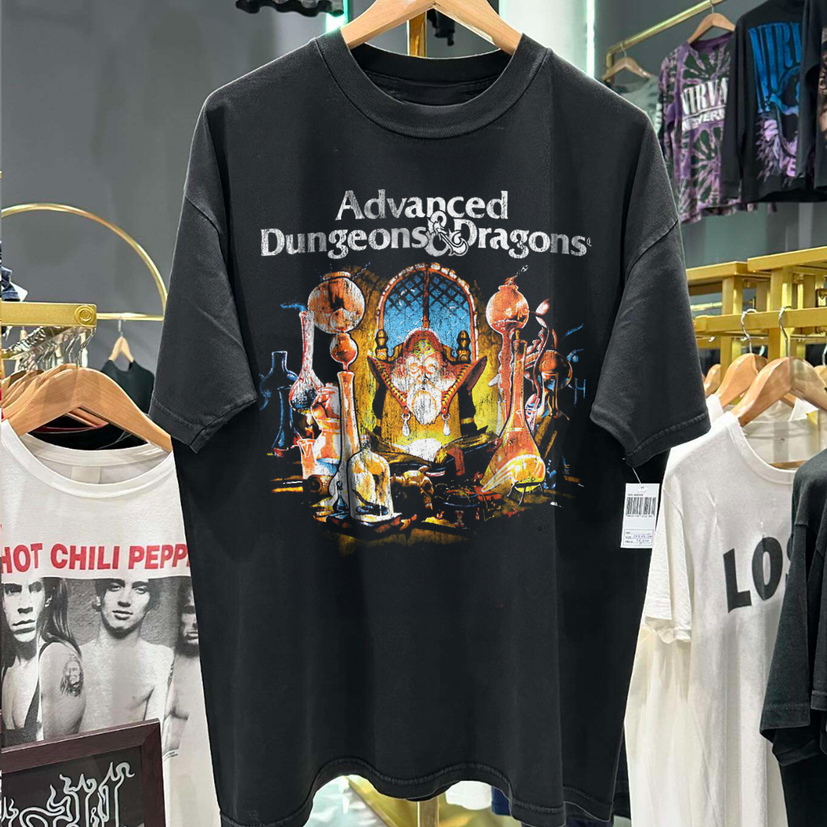 AD&D 80'S VINTAGE WASHED BLACK T-SHIRT