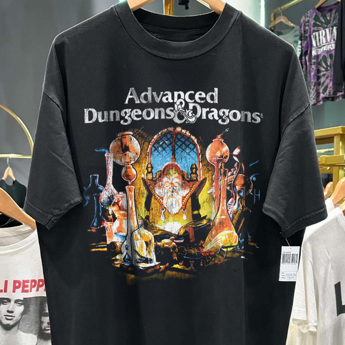 AD&D 80'S VINTAGE WASHED BLACK T-SHIRT