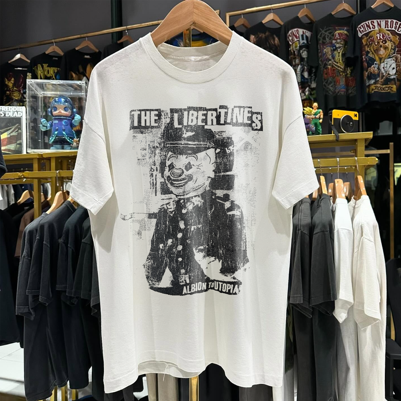 2003 LIBERTINES 'ALBION TO UTOPIA' RARE WASHED WHITE T-SHIRT