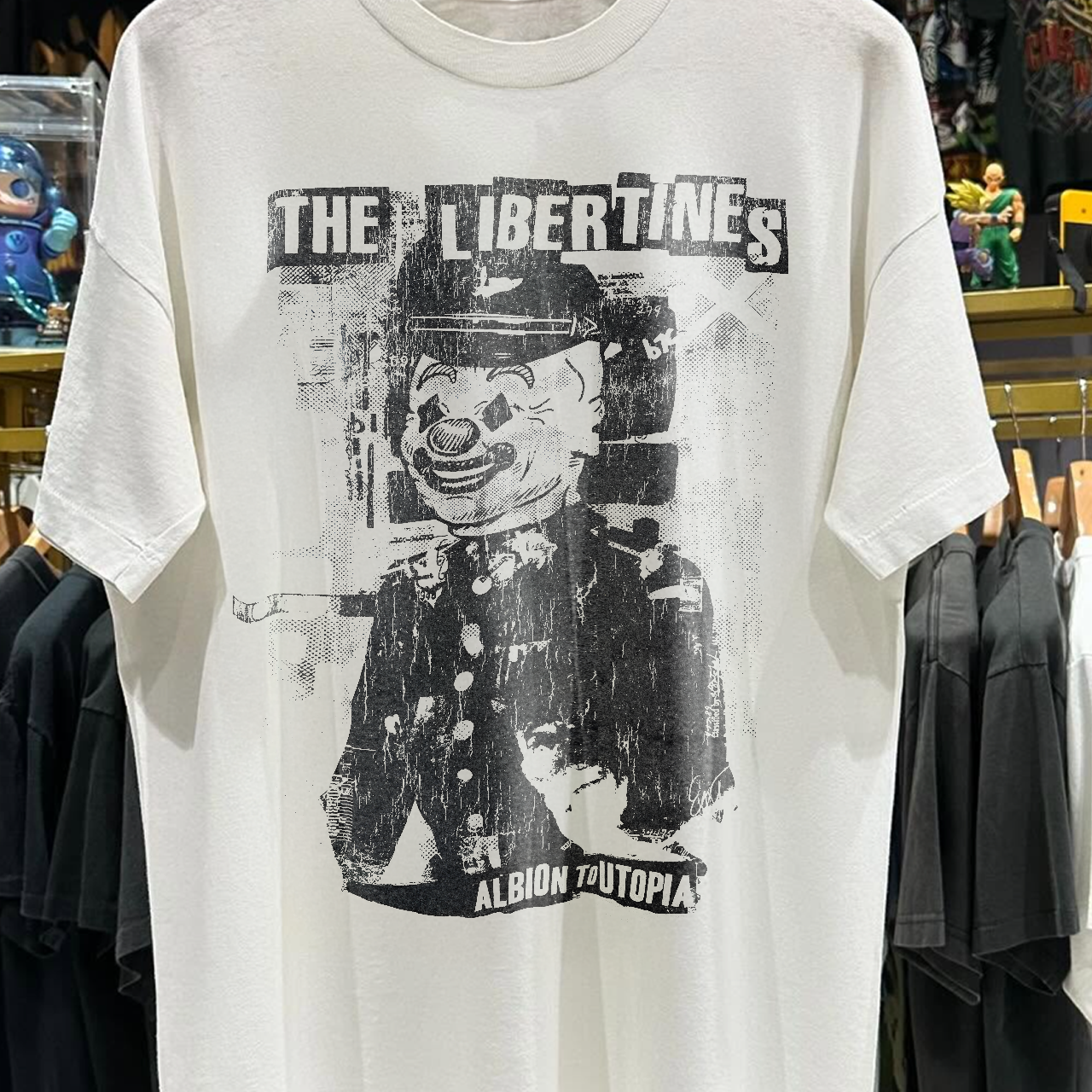 2003 LIBERTINES 'ALBION TO UTOPIA' RARE WASHED WHITE T-SHIRT