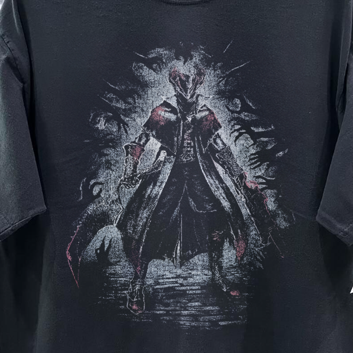 BL00DB0URNE 2015 GRAIL VINTAGE  WASHED BLACK T-SHIRT