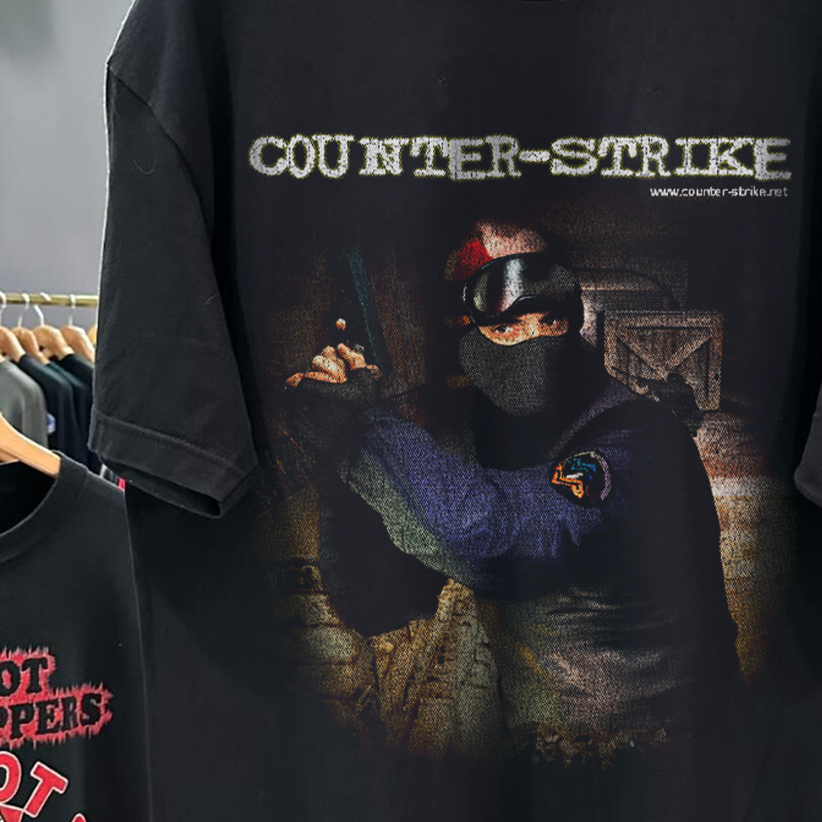 C0UNTERSTRIKE 1.6 1999 PROMO VINTAGE WASHED BLACK T-SHIRT