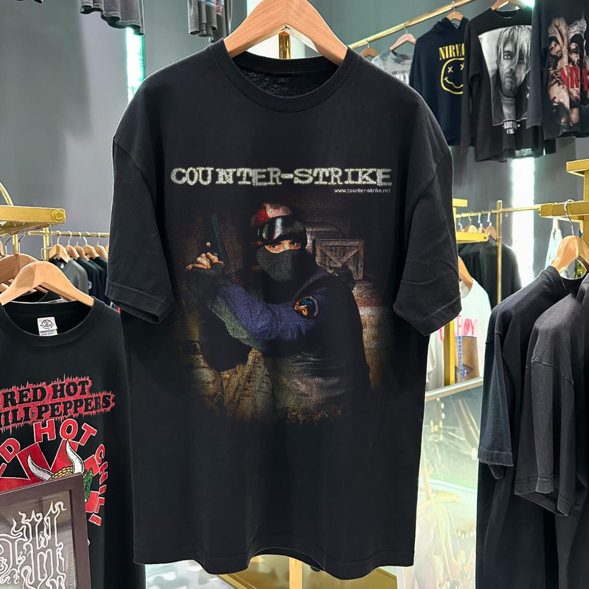 C0UNTERSTRIKE 1.6 1999 PROMO VINTAGE WASHED BLACK T-SHIRT