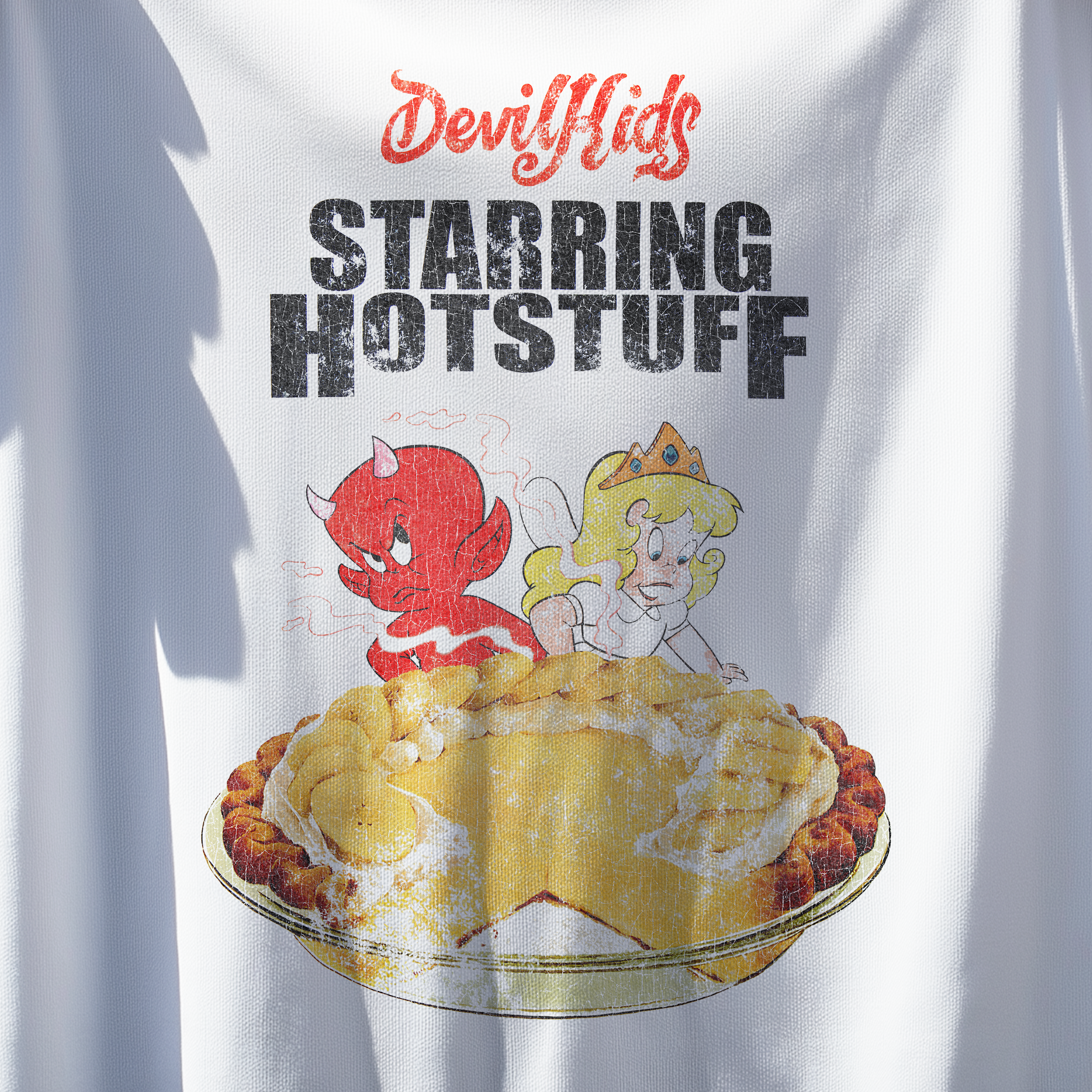 DEVILISH DELIGHTS (HOTSTUFF) VINTAGE WASHED WHITE T-SHIRT