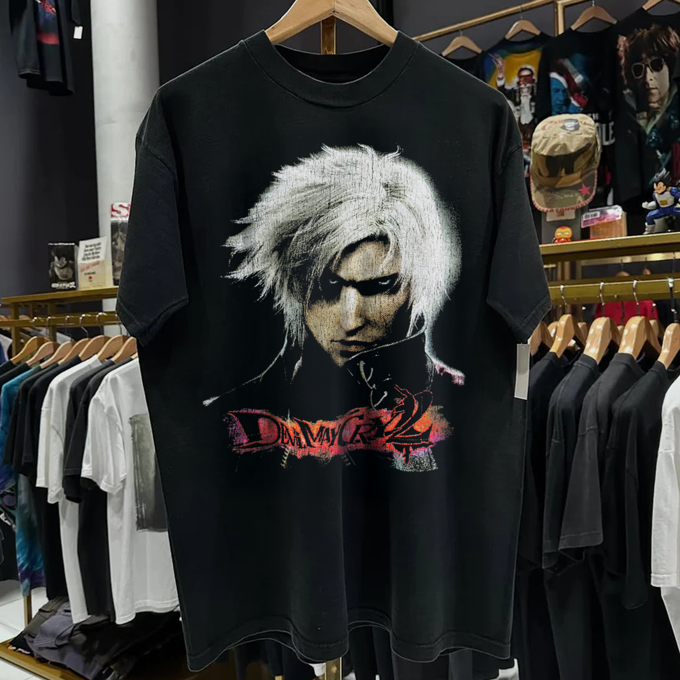 '03 DEVIL MAY CRY 2 PS2 BLACK WASHED T-SHIRT